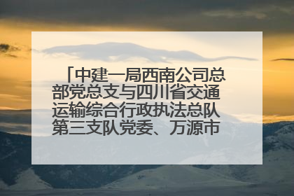 中建一局西南公司总部党总支与四川省交通运输综合行政执法总队第三支队党委、万源市草坝镇莲花院村党支部开展党建联建