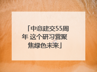 中意建交55周年 这个研习营聚焦绿色未来