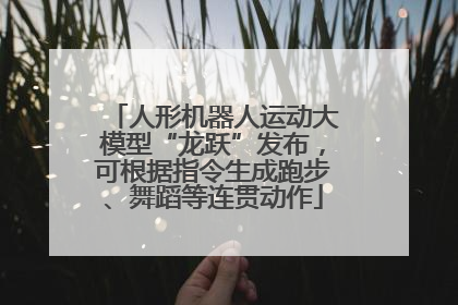 人形机器人运动大模型“龙跃”发布，可根据指令生成跑步、舞蹈等连贯动作