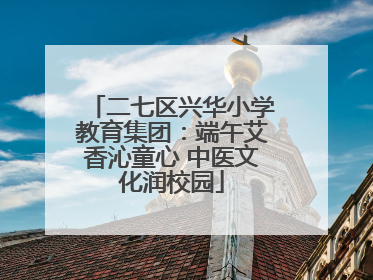二七区兴华小学教育集团：端午艾香沁童心 中医文化润校园