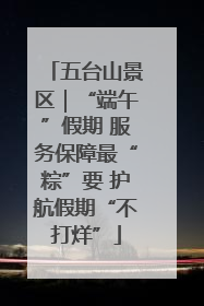 五台山景区｜“端午”假期 服务保障最“粽”要 护航假期“不打烊”