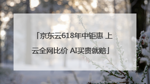 京东云618年中钜惠 上云全网比价 AI买贵就赔