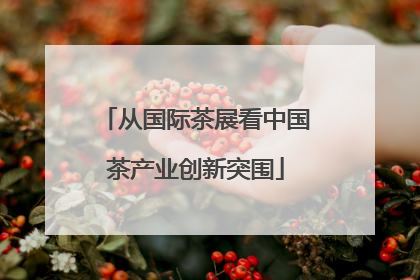 从国际茶展看中国茶产业创新突围