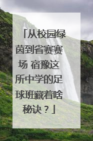 从校园绿茵到省赛赛场 宿豫这所中学的足球班藏着啥秘诀？