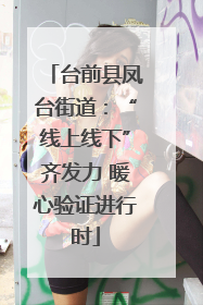 台前县凤台街道：“线上线下”齐发力 暖心验证进行时