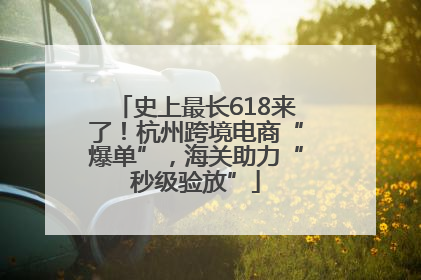 史上最长618来了！杭州跨境电商“爆单”，海关助力“秒级验放”
