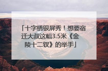 十字绣银屏秀！想要宿迁大叔这幅3.5米《金陵十二钗》的举手