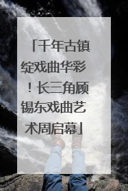 千年古镇绽戏曲华彩！长三角顾锡东戏曲艺术周启幕