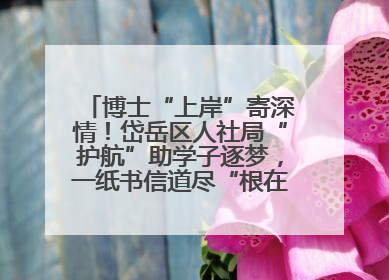 博士“上岸”寄深情！岱岳区人社局“护航”助学子逐梦，一纸书信道尽“根在岱岳”的眷恋