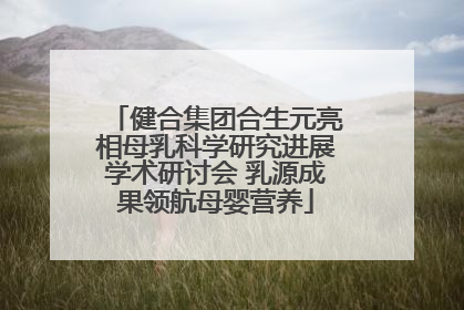 健合集团合生元亮相母乳科学研究进展学术研讨会 乳源成果领航母婴营养