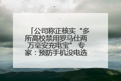 公司称正核实“多所高校禁用罗马仕两万毫安充电宝” 专家：预防手机没电选中等体积产品即可