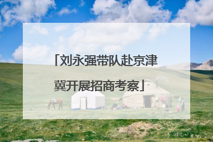 刘永强带队赴京津冀开展招商考察