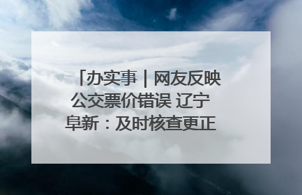 办实事｜网友反映公交票价错误 辽宁阜新：及时核查更正 加强实时巡检