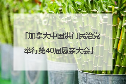 加拿大中国洪门民治党举行第40届恳亲大会