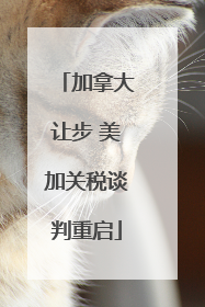 加拿大让步 美加关税谈判重启