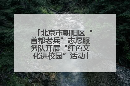 北京市朝阳区“首都老兵”志愿服务队开展“红色文化进校园”活动