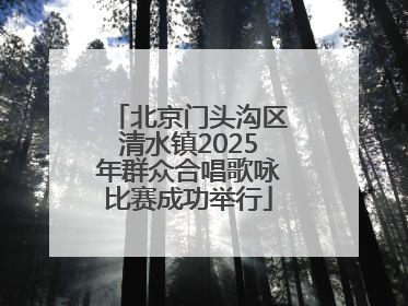 北京门头沟区清水镇2025年群众合唱歌咏比赛成功举行