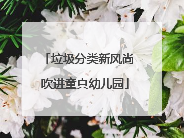 垃圾分类新风尚 吹进童真幼儿园