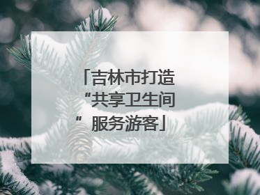 吉林市打造“共享卫生间”服务游客
