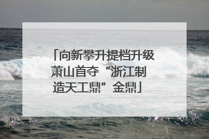 向新攀升提档升级 萧山首夺“浙江制造天工鼎”金鼎