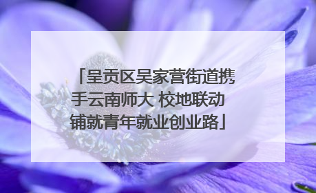 呈贡区吴家营街道携手云南师大 校地联动铺就青年就业创业路
