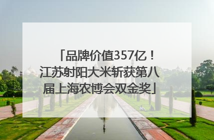 品牌价值357亿！江苏射阳大米斩获第八届上海农博会双金奖