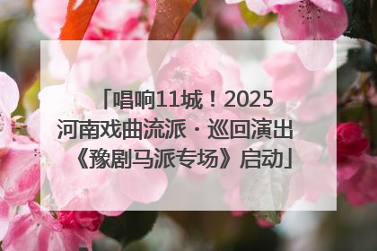 唱响11城！2025河南戏曲流派・巡回演出《豫剧马派专场》启动