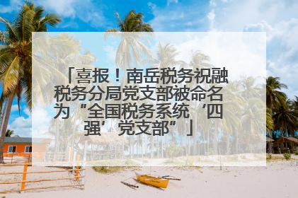 喜报！南岳税务祝融税务分局党支部被命名为“全国税务系统‘四强’党支部”