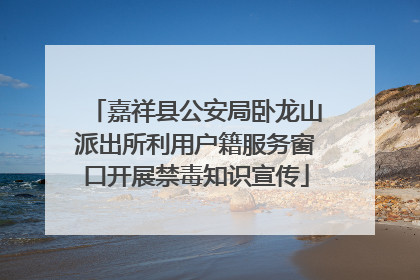 嘉祥县公安局卧龙山派出所利用户籍服务窗口开展禁毒知识宣传