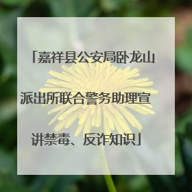 嘉祥县公安局卧龙山派出所联合警务助理宣讲禁毒、反诈知识