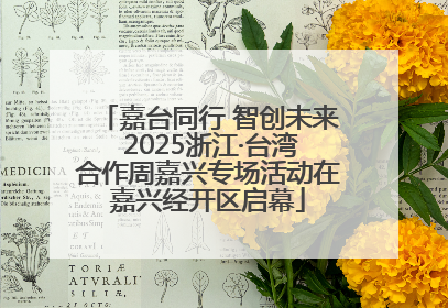 嘉台同行 智创未来 2025浙江·台湾合作周嘉兴专场活动在嘉兴经开区启幕
