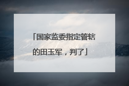 国家监委指定管辖的田玉军，判了
