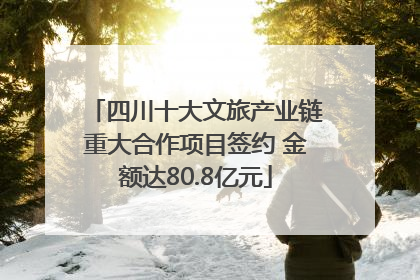 四川十大文旅产业链重大合作项目签约 金额达80.8亿元