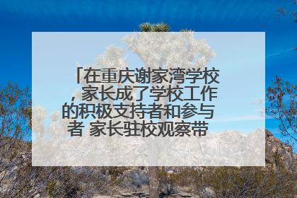 在重庆谢家湾学校，家长成了学校工作的积极支持者和参与者 家长驻校观察带来可喜变化