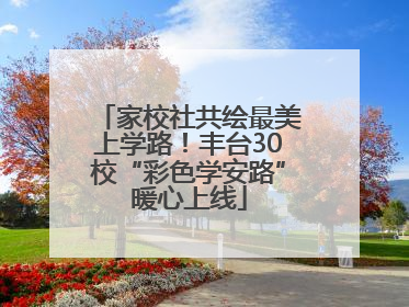 家校社共绘最美上学路！丰台30校“彩色学安路”暖心上线