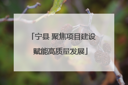 宁县 聚焦项目建设 赋能高质量发展