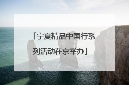 宁夏精品中国行系列活动在京举办