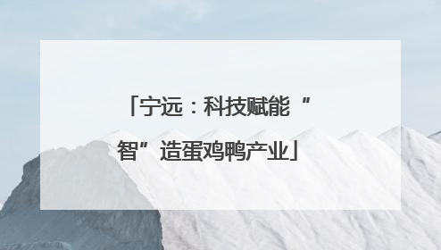 宁远：科技赋能“智”造蛋鸡鸭产业