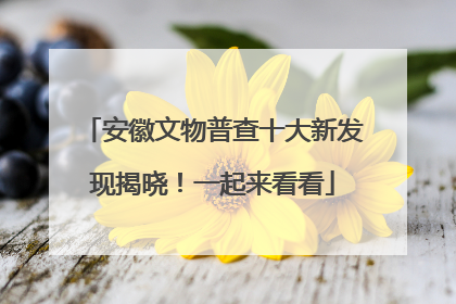 安徽文物普查十大新发现揭晓！一起来看看