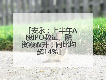 安永：上半年A股IPO数量、融资额双升，同比均超14%