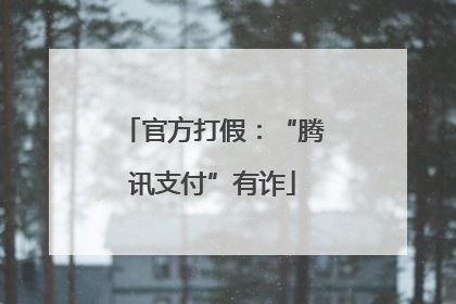 官方打假：“腾讯支付”有诈