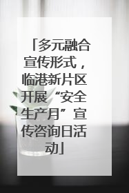 多元融合宣传形式，临港新片区开展“安全生产月”宣传咨询日活动