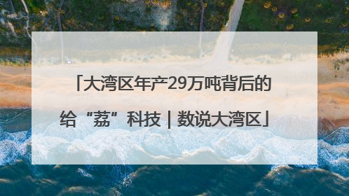 大湾区年产29万吨背后的给“荔”科技｜数说大湾区