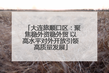大连旅顺口区：聚焦稳外资稳外贸 以高水平对外开放引领高质量发展