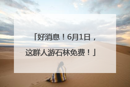好消息！6月1日，这群人游石林免费！