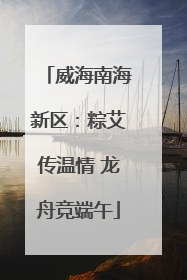 威海南海新区：粽艾传温情 龙舟竞端午