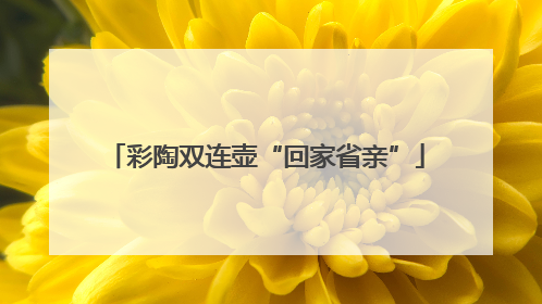 彩陶双连壶“回家省亲”
