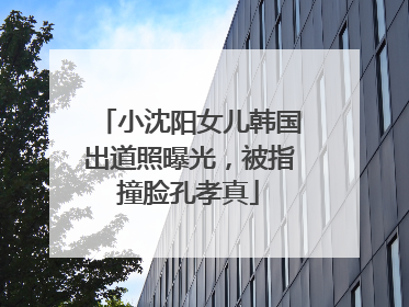 小沈阳女儿韩国出道照曝光，被指撞脸孔孝真