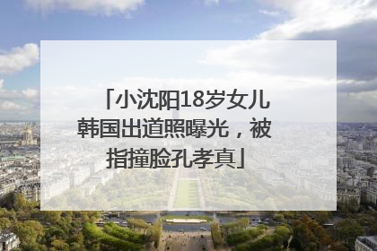 小沈阳18岁女儿韩国出道照曝光，被指撞脸孔孝真