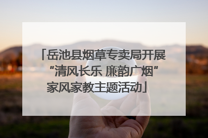 岳池县烟草专卖局开展“清风长乐 廉韵广烟”家风家教主题活动